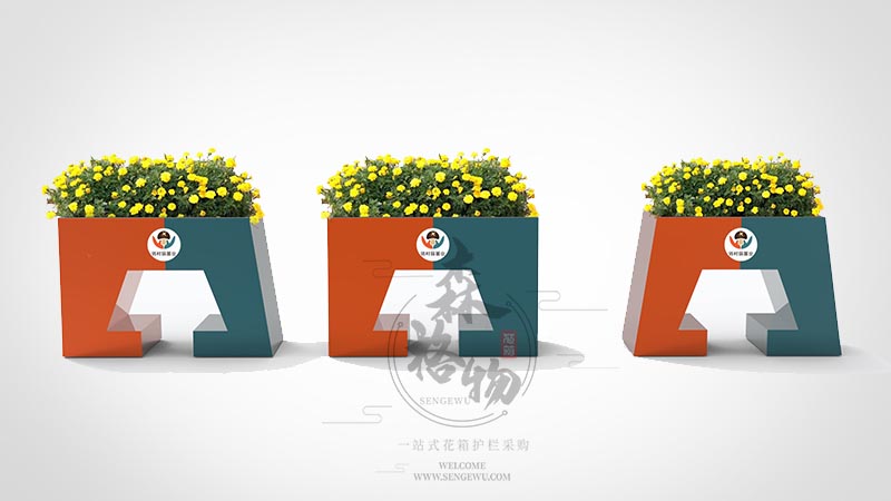 道路组合不锈钢花箱